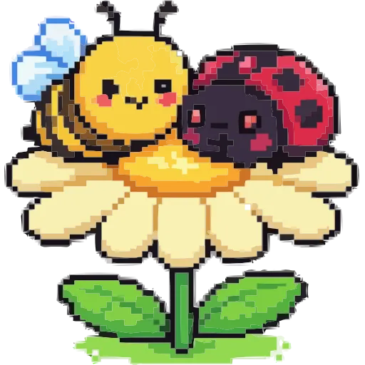 🐞 Эмодзи «Пиксельная весна» для Telegram