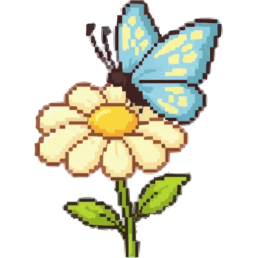 🦋 Эмодзи «Пиксельная весна» для Telegram