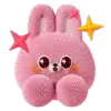 Стикер 14 ☺️ Pink Bunny's Daily Life - розовая плюшевая зайка