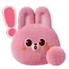 Стикер 18 ☺️ Pink Bunny's Daily Life - розовая плюшевая зайка