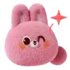 Стикер 13 ☺️ Pink Bunny's Daily Life - розовая плюшевая зайка