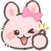 Стикер 13 Pink Bunny