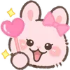Стикер 34 Pink Bunny
