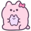 Стикер 3 Pink Cat - розовый котик