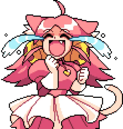 😂 Стикер «Deltarune Pink (Cutie Mew Mew)» для Telegram