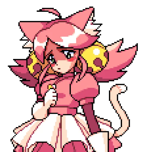 😔 Стикер «Deltarune Pink (Cutie Mew Mew)» для Telegram