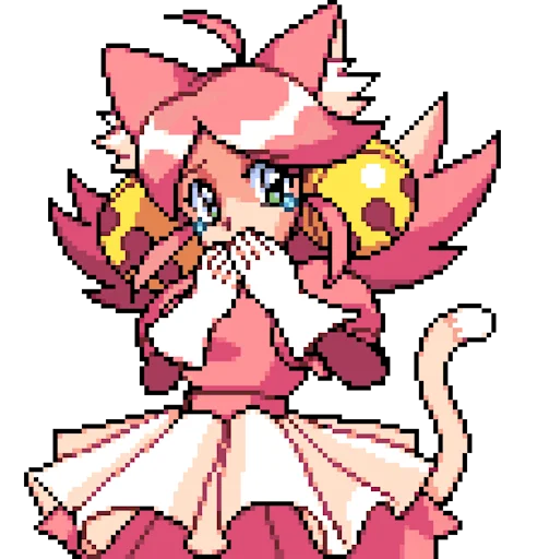 🫢 Стикер «Deltarune Pink (Cutie Mew Mew)» для Telegram