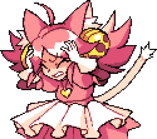 😖 Стикер «Deltarune Pink (Cutie Mew Mew)» для Telegram