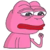Стикер 30 🥹 Розовый Пепе (Pink Pepe emoji)