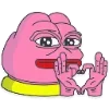 Стикер 40 🥹 Розовый Пепе (Pink Pepe emoji)