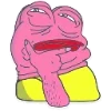 Стикер 31 🥹 Розовый Пепе (Pink Pepe emoji)