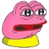 Стикер 47 🥹 Розовый Пепе (Pink Pepe emoji)