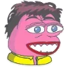 Стикер 55 🥹 Розовый Пепе (Pink Pepe emoji)
