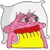 Стикер 51 🥹 Розовый Пепе (Pink Pepe emoji)