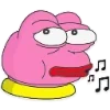 Стикер 32 🥹 Розовый Пепе (Pink Pepe emoji)