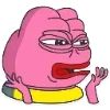 Стикер 5 🥹 Розовый Пепе (Pink Pepe emoji)
