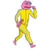 Стикер 43 🥹 Розовый Пепе (Pink Pepe emoji)