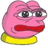 Стикер 58 🥹 Розовый Пепе (Pink Pepe emoji)