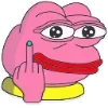 Стикер 39 🥹 Розовый Пепе (Pink Pepe emoji)