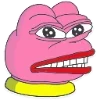 Стикер 41 🥹 Розовый Пепе (Pink Pepe emoji)