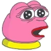 Стикер 52 🥹 Розовый Пепе (Pink Pepe emoji)