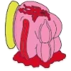 Стикер 36 🥹 Розовый Пепе (Pink Pepe emoji)