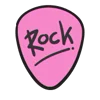Стикер 7 Pink Rock Star - розвенькие рок-эмодзи