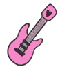 Стикер 8 Pink Rock Star - розвенькие рок-эмодзи