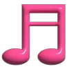 Стикер 60 Pink Rock Star - розвенькие рок-эмодзи