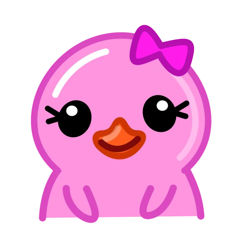 Стикерпак Pink Duck для Telegram