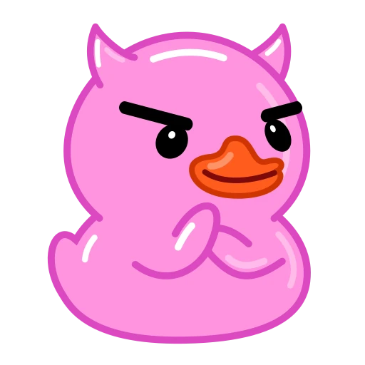 😈 Стикер «Pink Duck» для Telegram