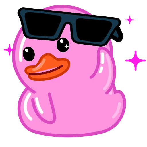 😎 Стикер «Pink Duck» для Telegram