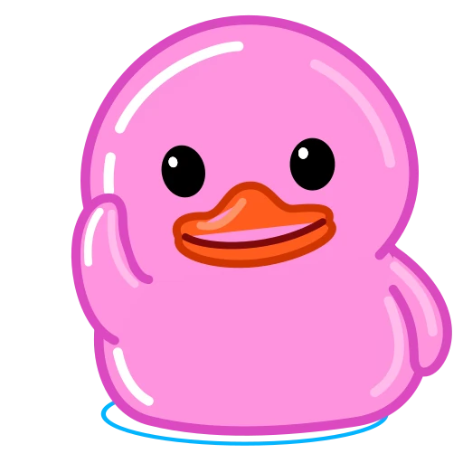 🙋 Стикер «Pink Duck» для Telegram