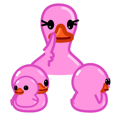 🦆 Стикер «Pink Duck» для Telegram
