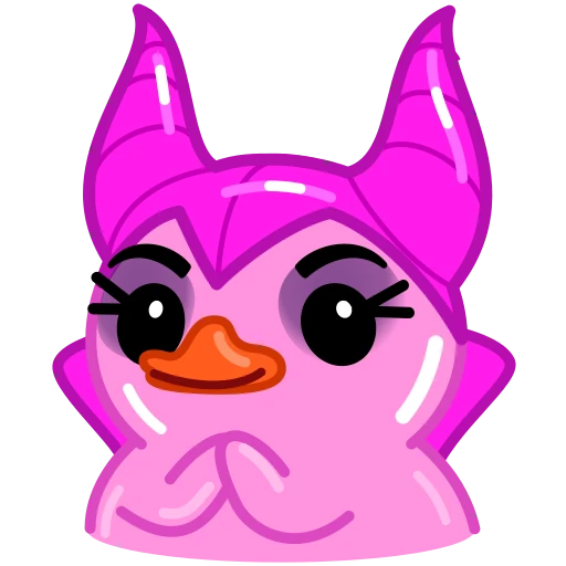 😈 Стикер «Pink Duck» для Telegram