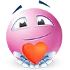 Стикер 49 🥰 Набор эмоджи с розовыми смайликами