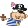 ✝️ Эмодзи «Пират Дигги» для Telegram