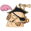 🏴‍☠️ Эмодзи «Пират Дигги» для Telegram