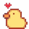 Стикер 11 Pixel Duck