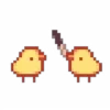 Стикер 6 Pixel Duck