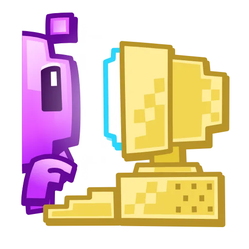 Стикер 36 Pixel Emoji - пиксель