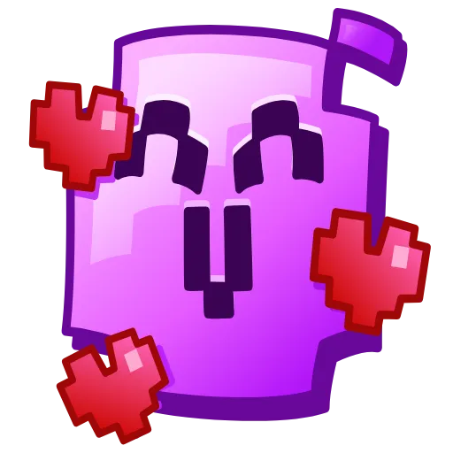 Стикер 8 Pixel Emoji - пиксель