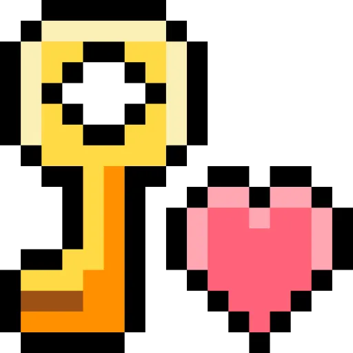 Стикер 57 Pixel love