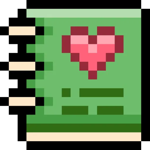 Стикер 45 Pixel love