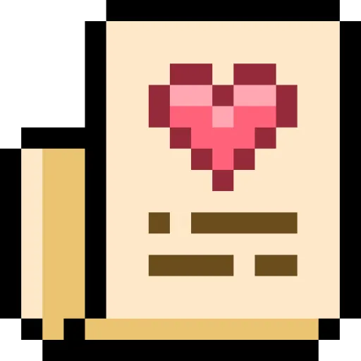 Стикер 44 Pixel love