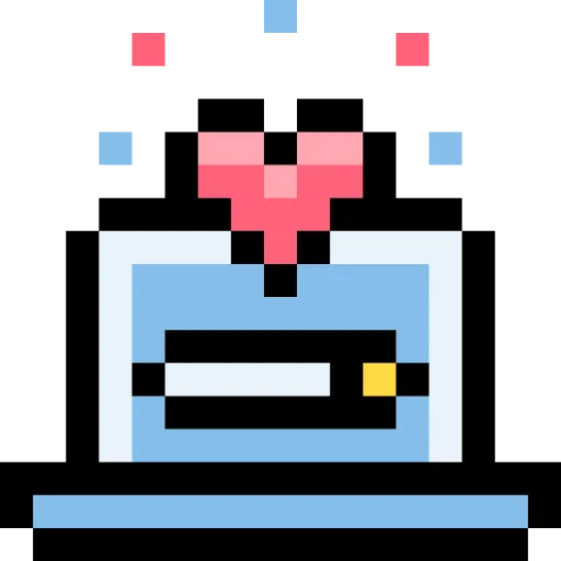 Стикер 18 Pixel love
