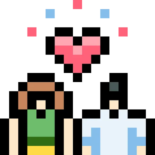 Стикер 58 Pixel love
