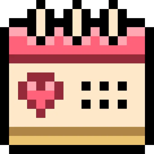 Стикер 52 Pixel love