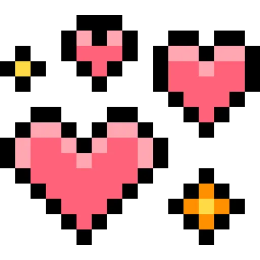 Стикер 9 Pixel love