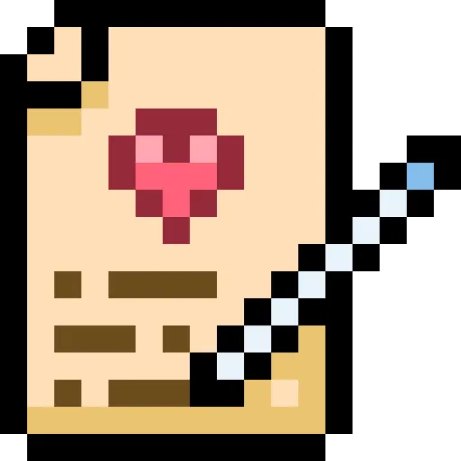 Стикер 41 Pixel love